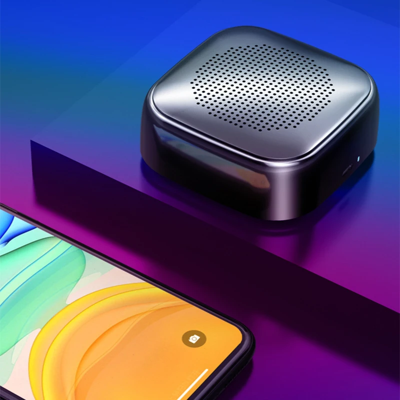

5.0 wireless bluetooth speaker mini subwoofer outdoor portable small speaker to receive voice prompts and play time 6-12 hours
