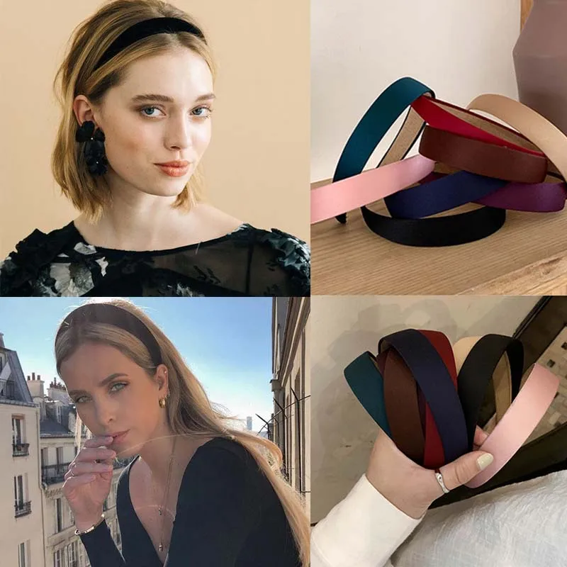 

Solid Velvet Bezel Women Headband Girls Vintage knit Hair Bands Soft Hairband Headwear Hair Rubbers Elastic Hair Bands
