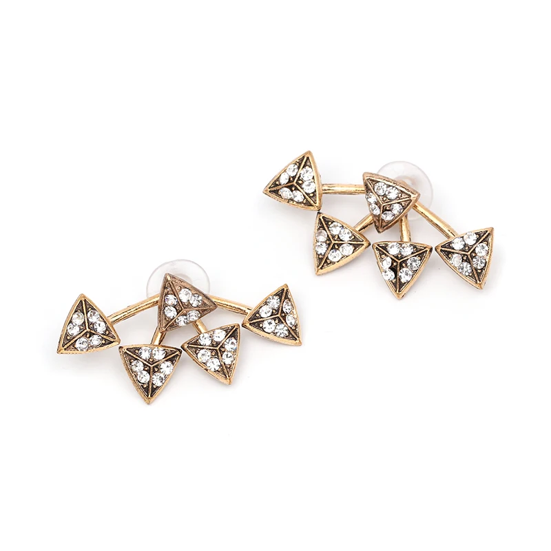 

YaYi Jewelry New Bohemia White Glass Rhinestone Dangle Crystal Women's Fashion Ancient Silver Color Gem Tassel Earrings Gift