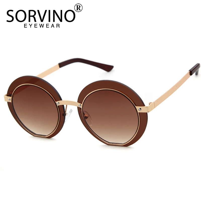 SORVINO футуристические большие круглые солнцезащитные очки 2020 для женщин и мужчин