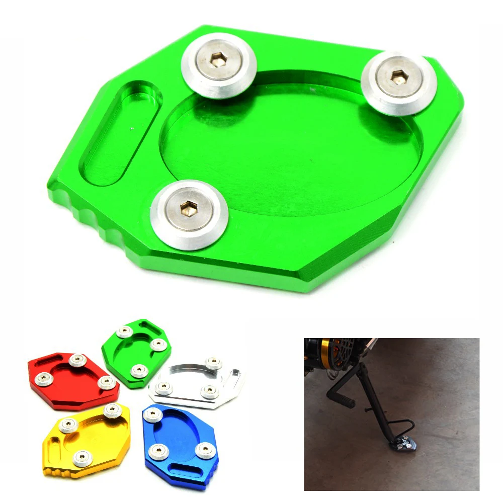 

Motorcycle CNC Kickstand Foot Side Stand Extension Enlarge Pad Support Plate For Kawasaki Ninja250 300 ZX250 EX300 2013-2015
