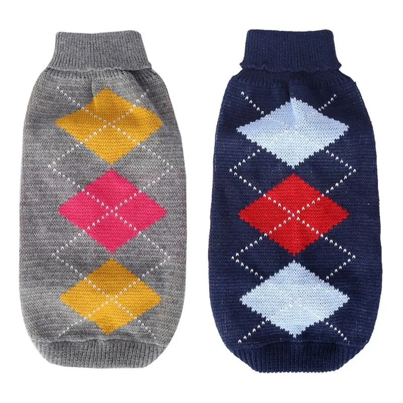 

XS-L Pet Dog Clothes Winter Warm Plaid Sweater For Small Dogs Christmas Sweater Clothing Chihuahua Puppy Clothes Pet Clothing