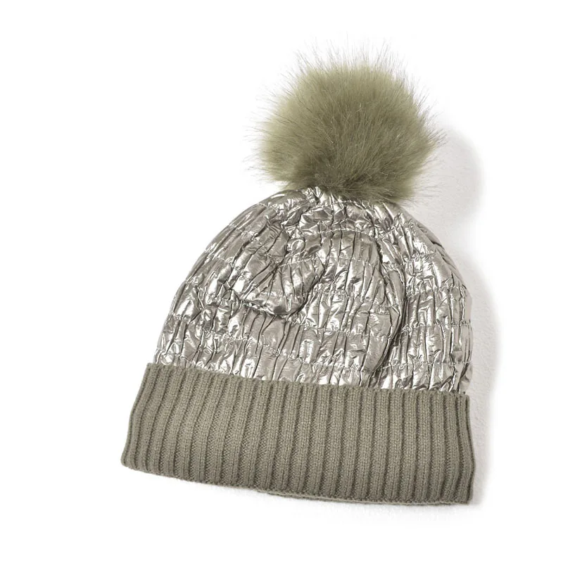 

Winter Hats Women Thick Bling Knitted Beanies Hat Girls Autumn Female Hairball Pink White Caps Warmer Bonnet Casual Cap