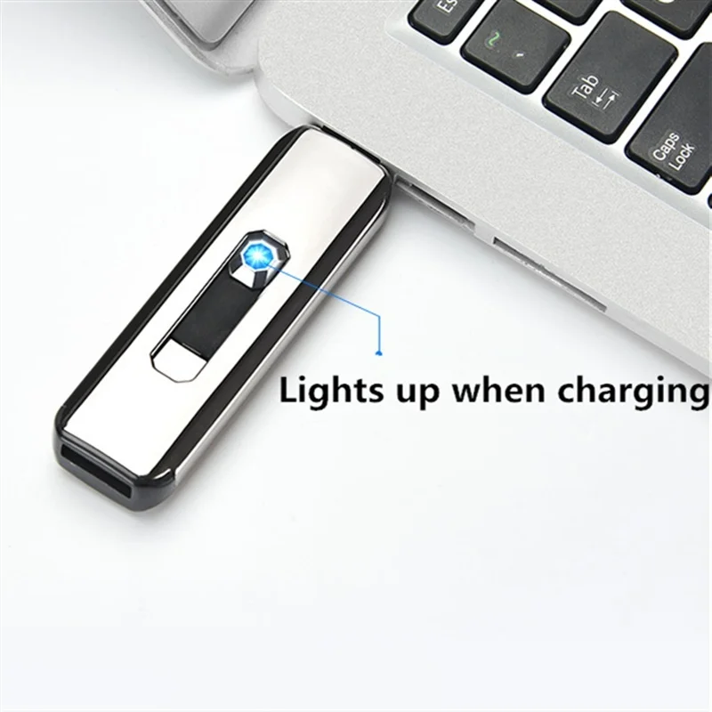 1 шт USB Зажигалка перезаряжаемая беспламенная без газа электронная зажигалка
