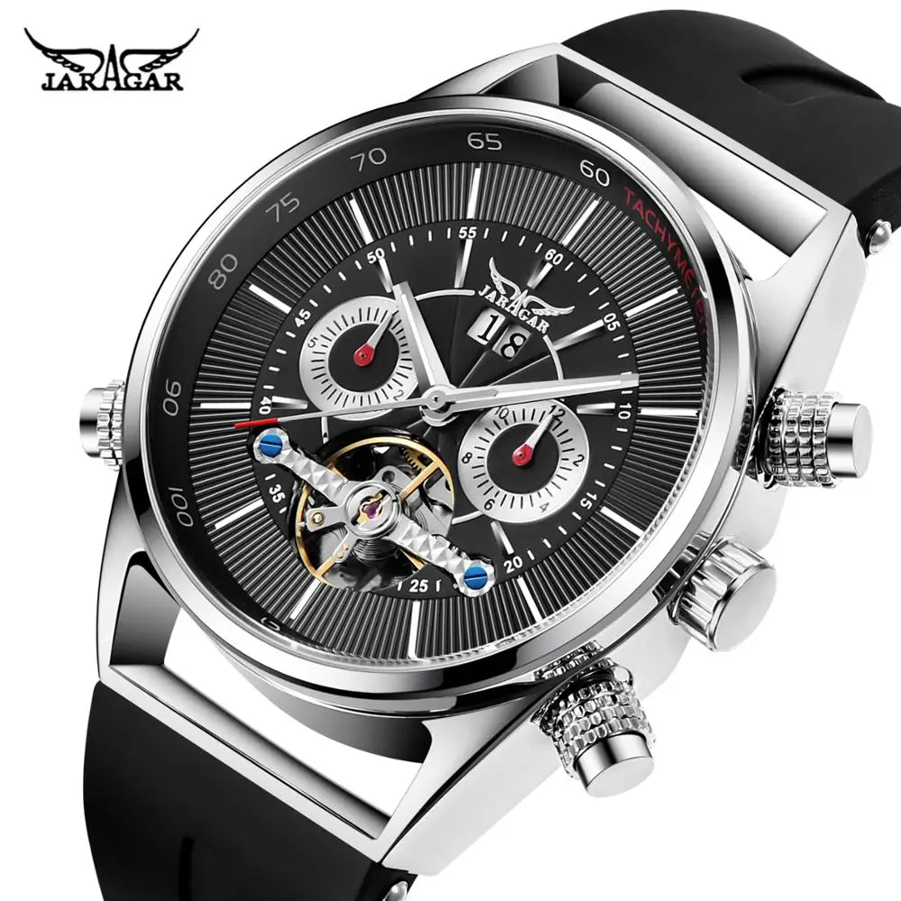 Мужские часы мужские автоматические механические силиконовый ремешок