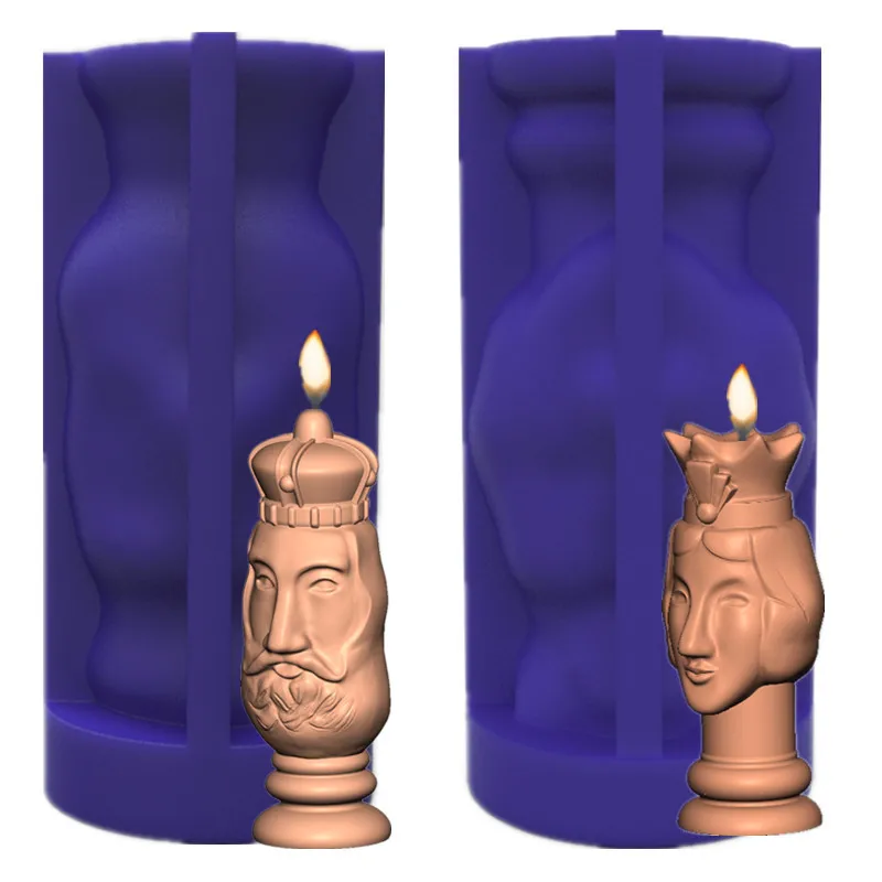 

King and Queen Candle Mold, European and American Classical Characters, Aromatherapy Candle Material Mold 17314-316