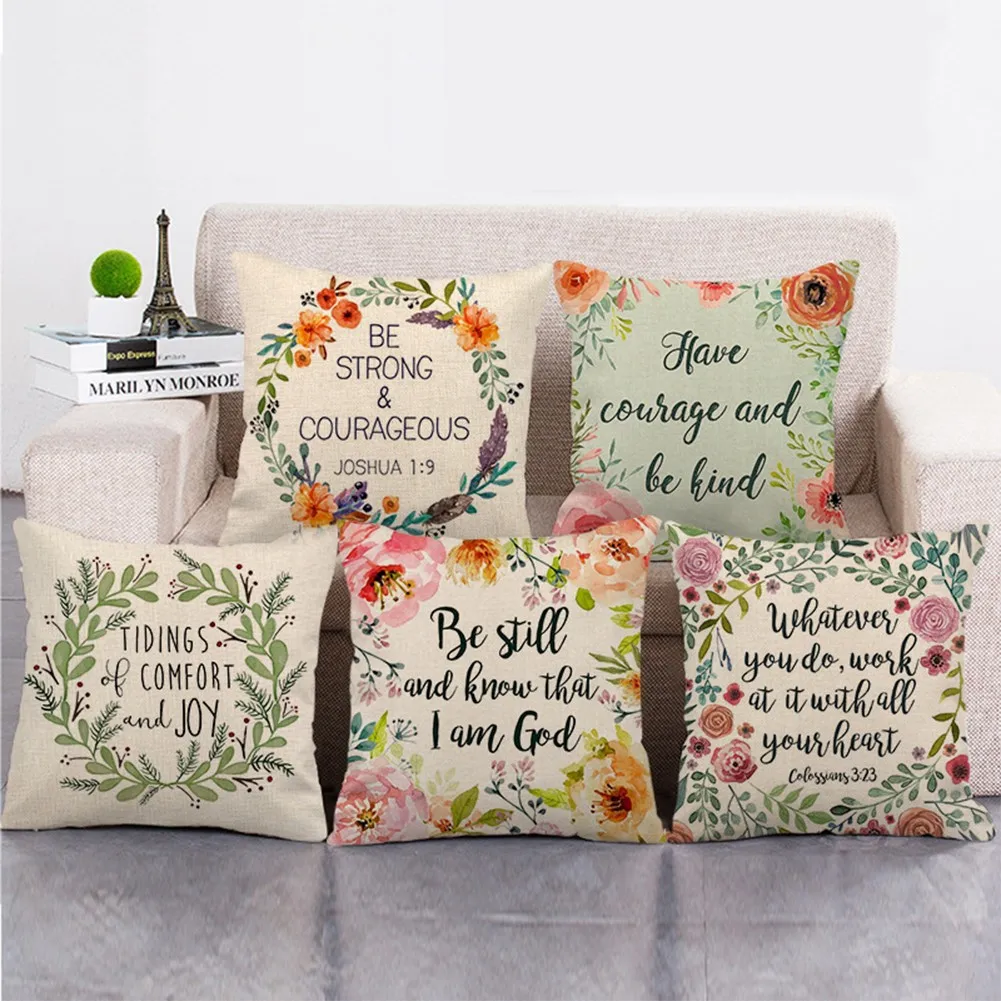 

Rose Flower Polyester Cushion Cover Pillow Case Home Sofa Decor 45X45CM Single-sided Printing Pillow Cover Fashion Cushion Cover
