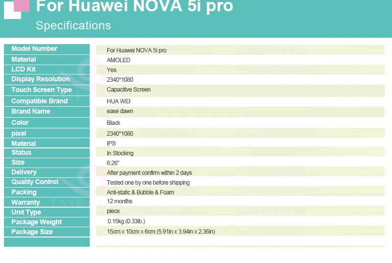 Для huawei NOVA 5I PRO ЖК-дисплей ips ЖК-экран+ сенсорная панель дигитайзер сборка для huawei дисплей