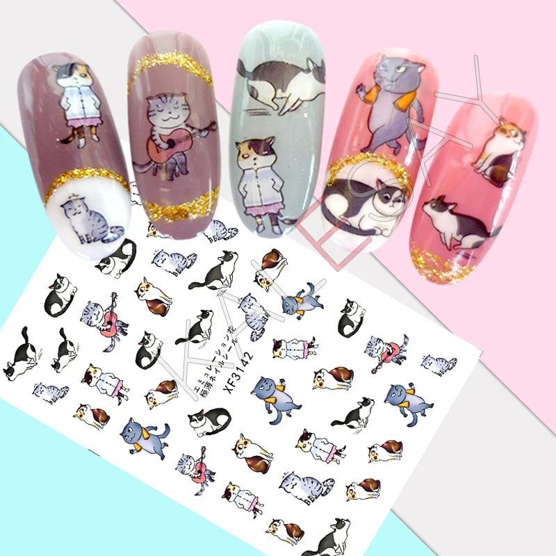 Стикеры 3D на ногти Nail Art Дизайн маникюра наклейки для ногтей самоклеющиеся