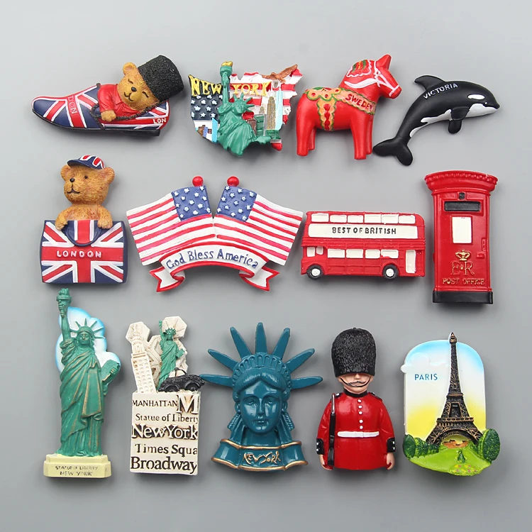 Магнит на холодильник Англия Швейцарский сувенир красное украшение магнитная