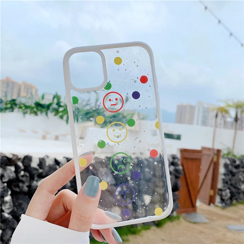 Lovebay Прозрачный чехол для телефона с рисунком улыбки iPhone 11 Pro Max X XR XS 7 8 Plus яркие