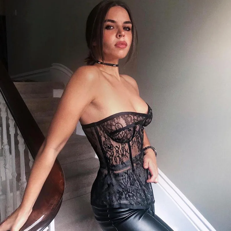 Женский кружевной жилет без бретелек MONMOIRA летняя блузка с открытой спиной cwe0157-5 |