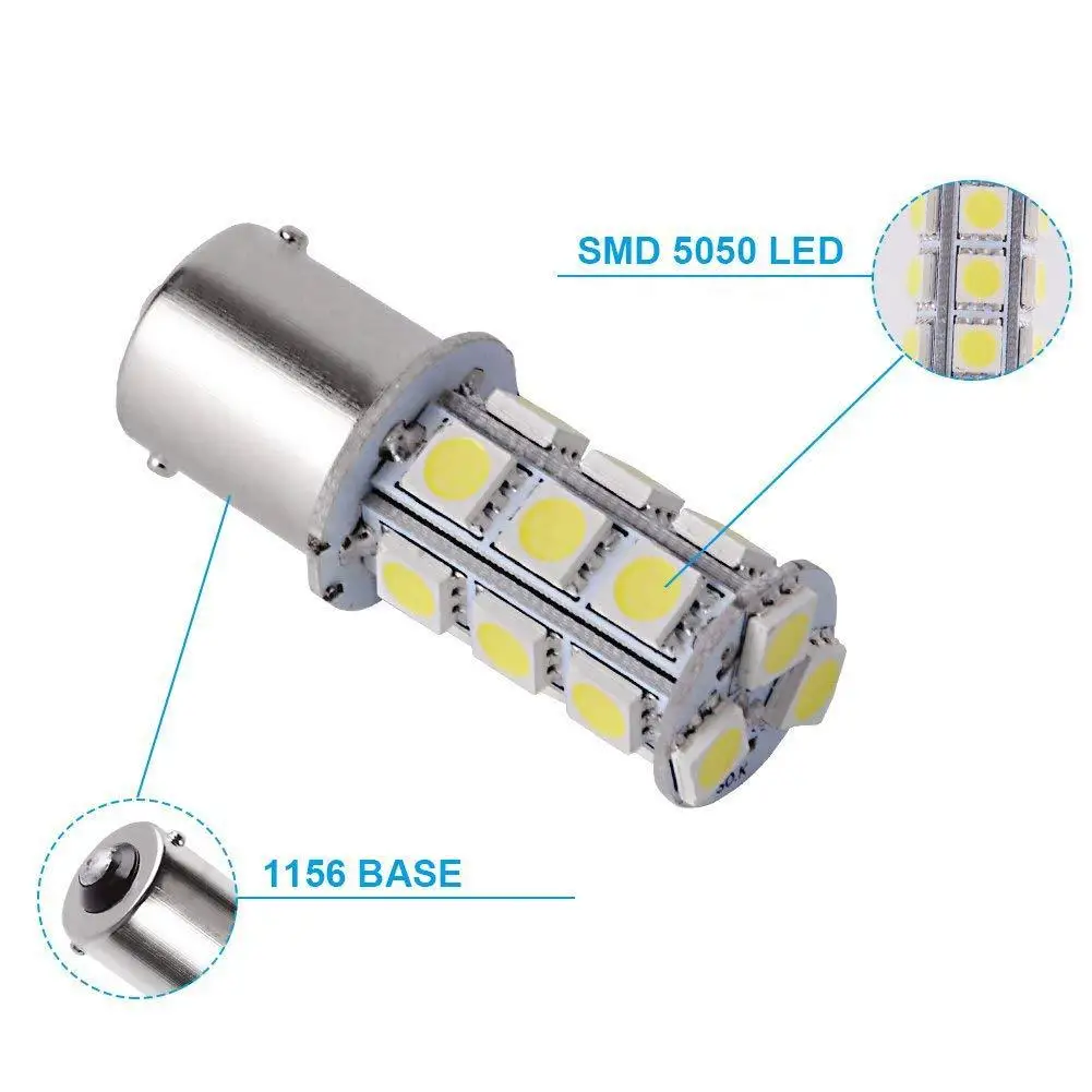 1156 BAU15S PY21W 5050 18 SMD теплый белый переключатель сигнала поворота светодиодные лампы