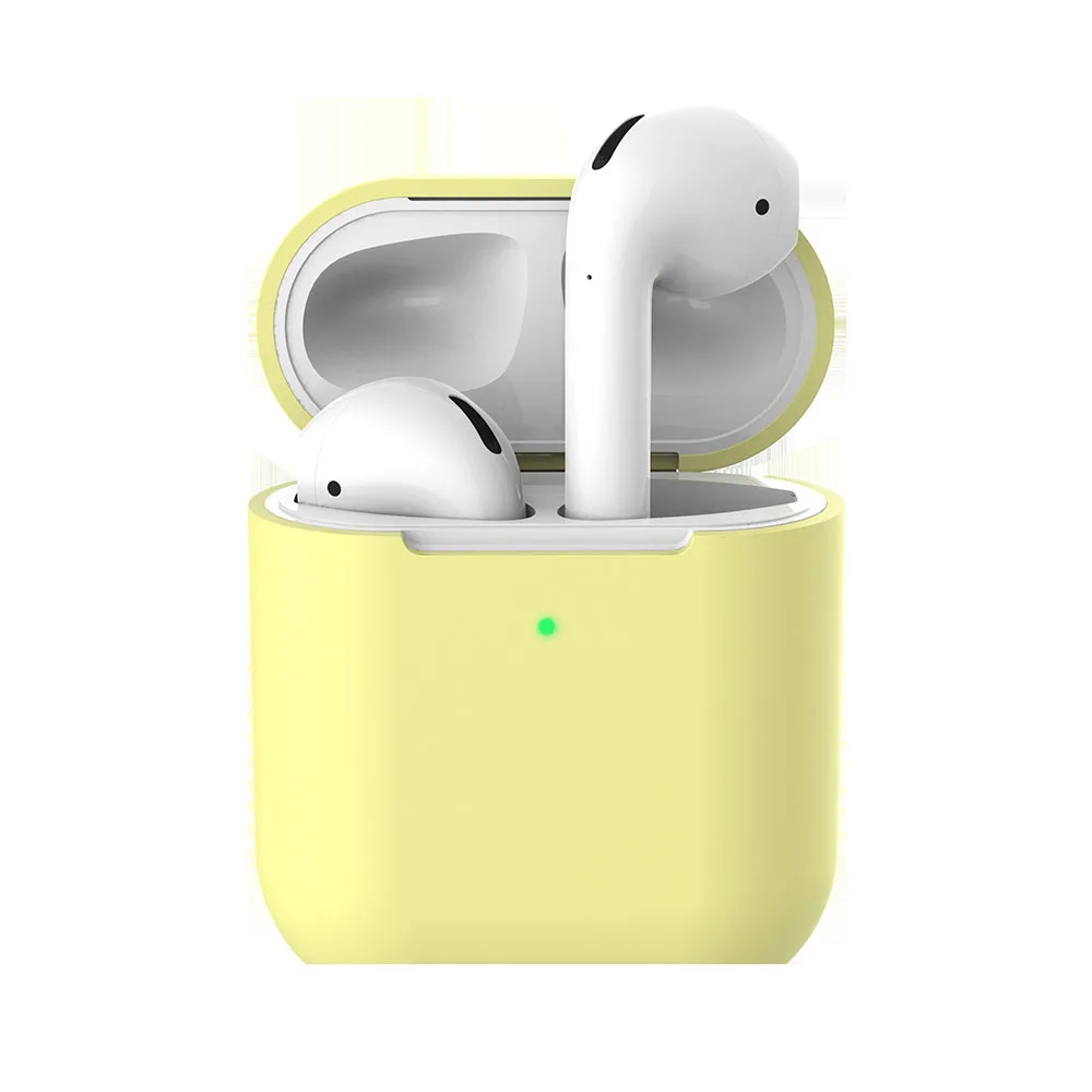 haungTC2dai Чехол для наушников Apple AirPods 2 силиконовый чехол беспроводной Bluetooth наушники Air Pods Чехол защитный для AirPod Silm чехол - Цвет: haungTC2dai