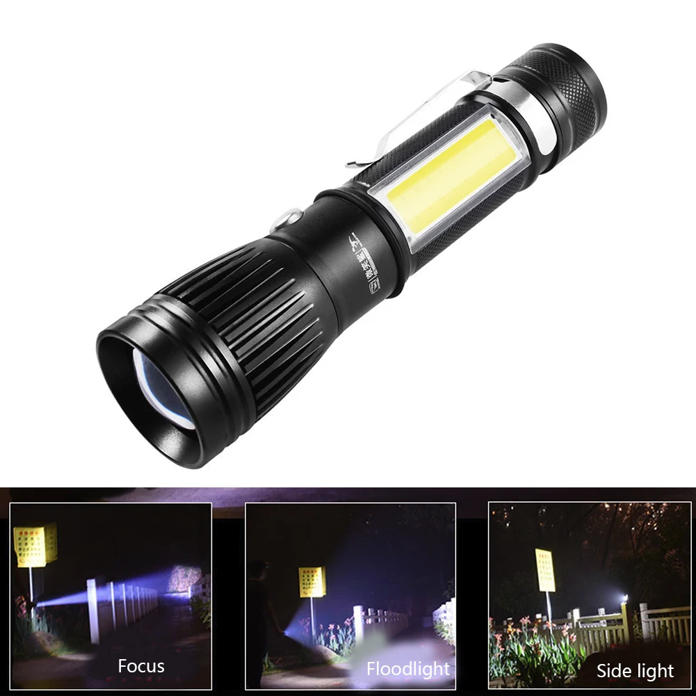 Светодиодный вспышка светильник USB Перезаряжаемые T6 Алюминий сплав Кемпинг