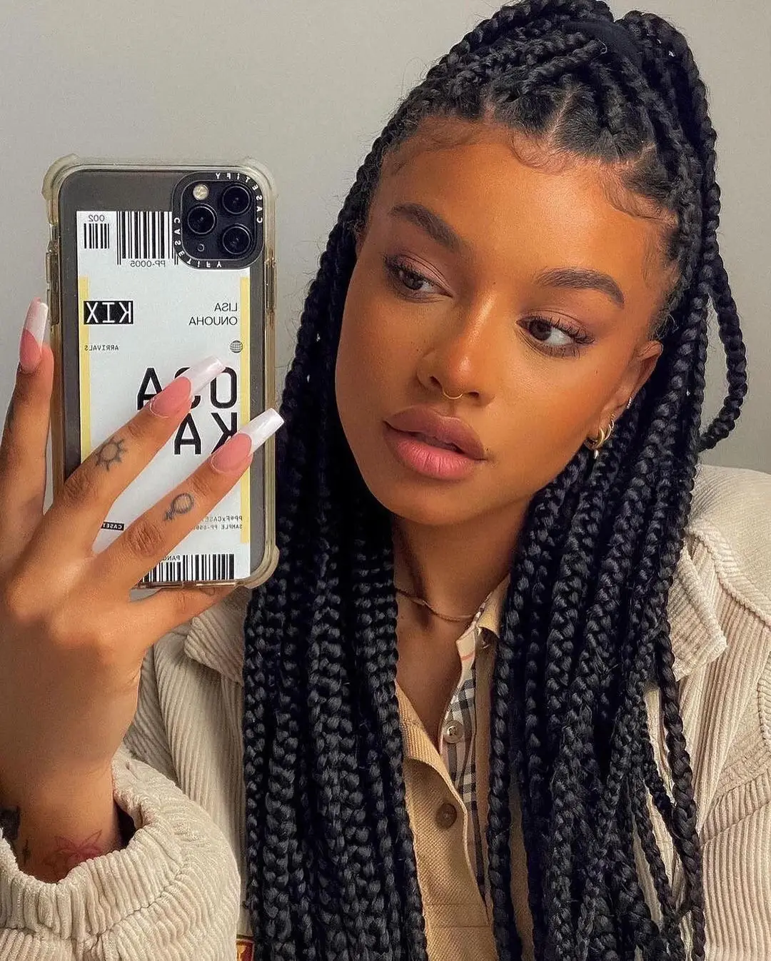 

24 Inch Micro Box Braids Afro High Temperature Fiber Crochet Hair Extensions For Braids Synthetic Braiding Hair Pre Stretched