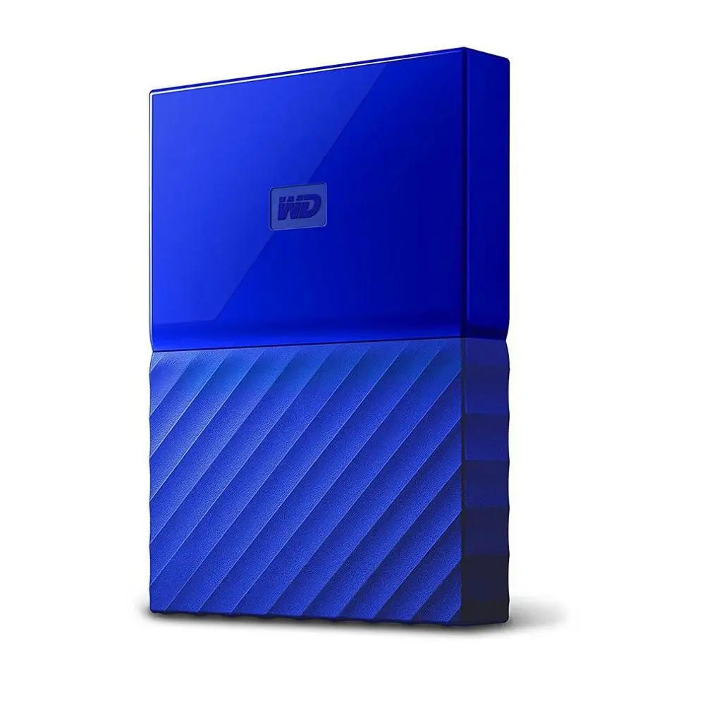 Синий Western Digital Портативный HDD 1 ТБ USB 3,0 внешний жесткий диск с кабелем HDD с шифрованием для окна Mac - Цвет: Синий