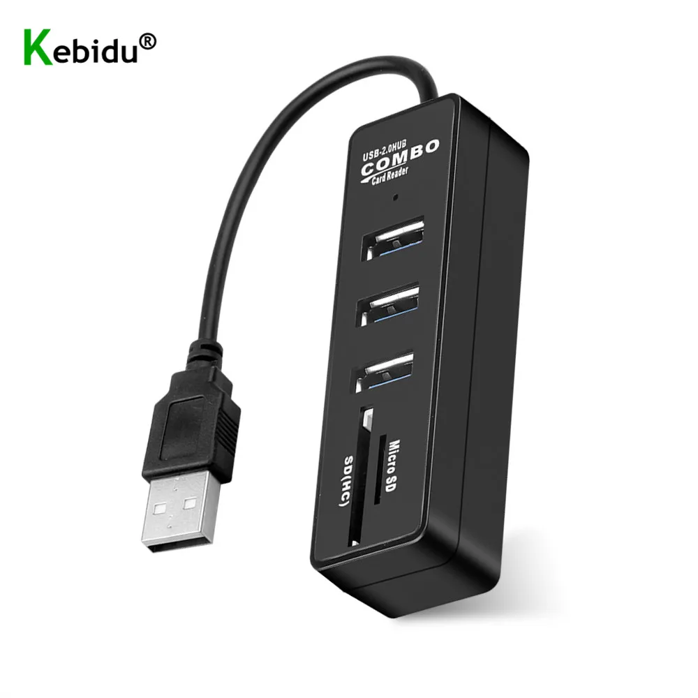 Разветвитель Kebidu 2 в 1 с USB 0 на 3 со светодиодным дисплеем до 480 Мбит/с | Компьютеры и