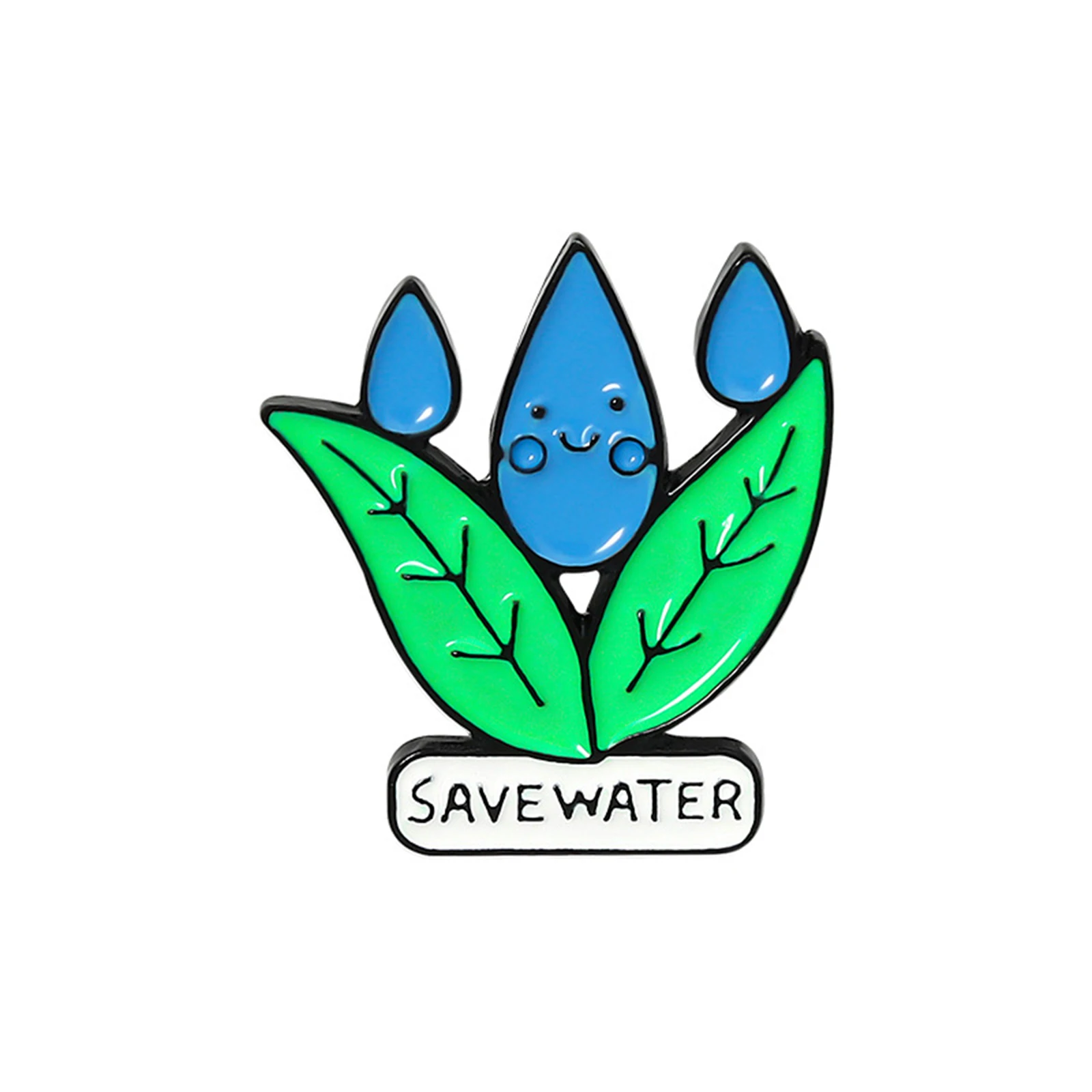 

Environmental Protection Series Love The Earth Drop Oil Zinc Alloy Chest Pin Brooches Multicolor Enamel Environmentalist 1 Piece