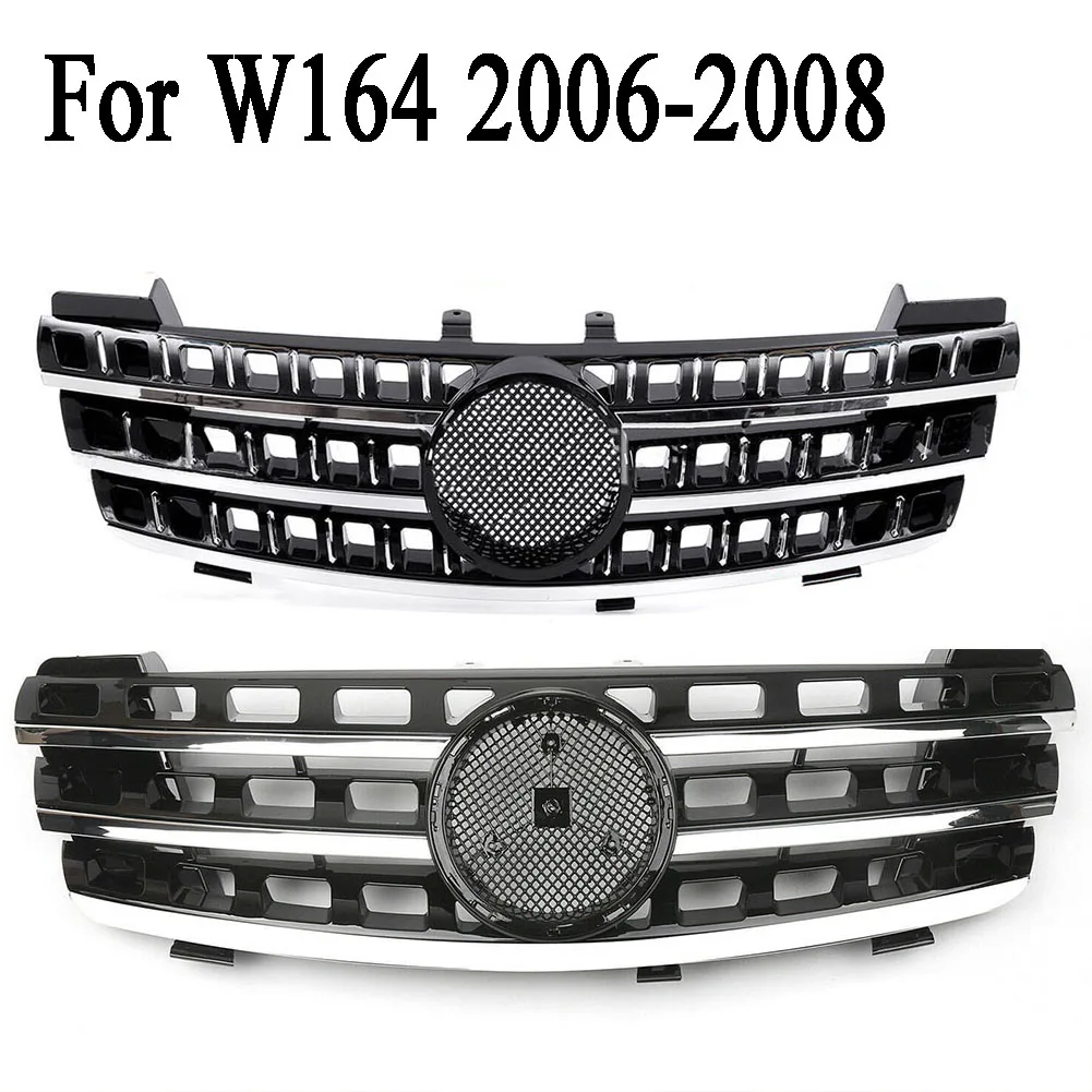 Передняя решетка бампера гриль для Mercedes-Benz W164 ML300 ML350 ML500 2006 2007 2008 ABS черный