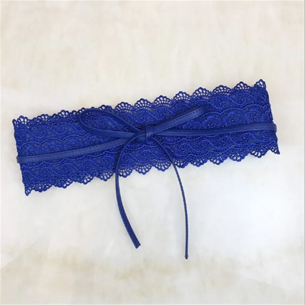

7Colors Women's Stylish Slim Lace Extra Sweet Belt Wide Waistband Decoration Woven Canvas Belts Factory Price