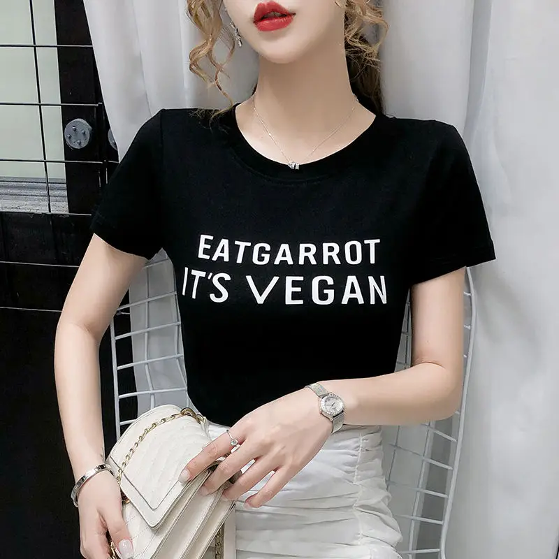 

Alternative T-shirt women's short sleeve jacket 2021 summer hollow back short sleeve tide sexy small shirt women
