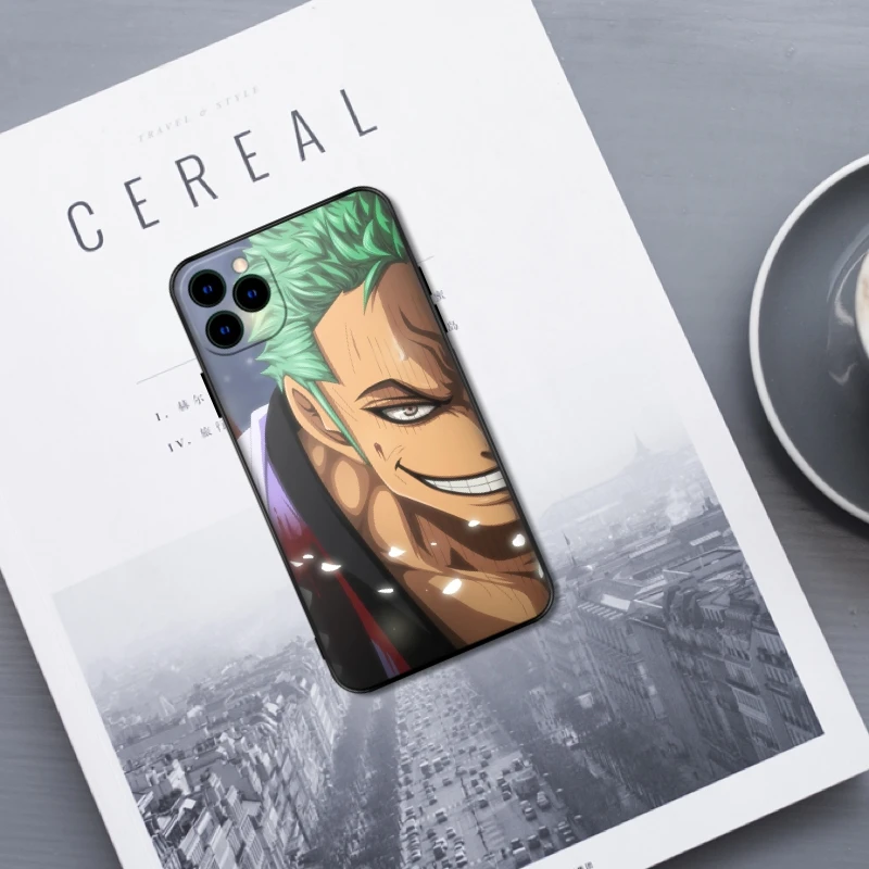 

Japan Anime Zoro soft case for iphone 12 11 pro x xs max xr 8 7 6 6s plus SE 2 silicone phone cover One Piece coque fundas capa