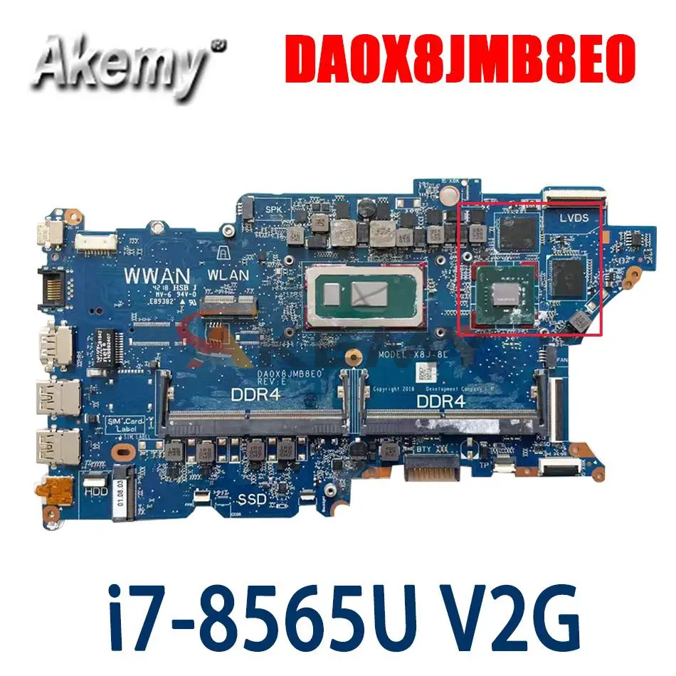 

For HP PROBOOK 430 440 450 G6 Laptop Motherboard L44892-601 L44892-001 MX130 2G /L44893-601 MX250 2G i7-8565U DA0X8JMB8E0