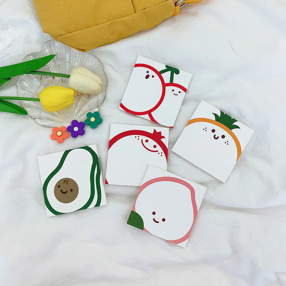 50 шт./компл. милый блокнот для записей с фруктами авокадо клубника Мультяшные