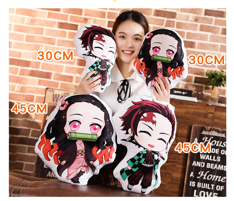 Аниме игрушка-Рассекатель демонов Kimetsu no Yaiba Kamado Tanjirou Giyuu фигурка Мягкая Плюшевая
