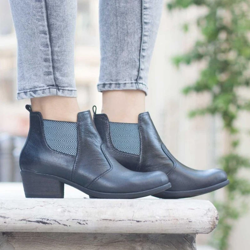 Женские ботильоны коллекция 2019 года сезон осень женская повседневная обувь на