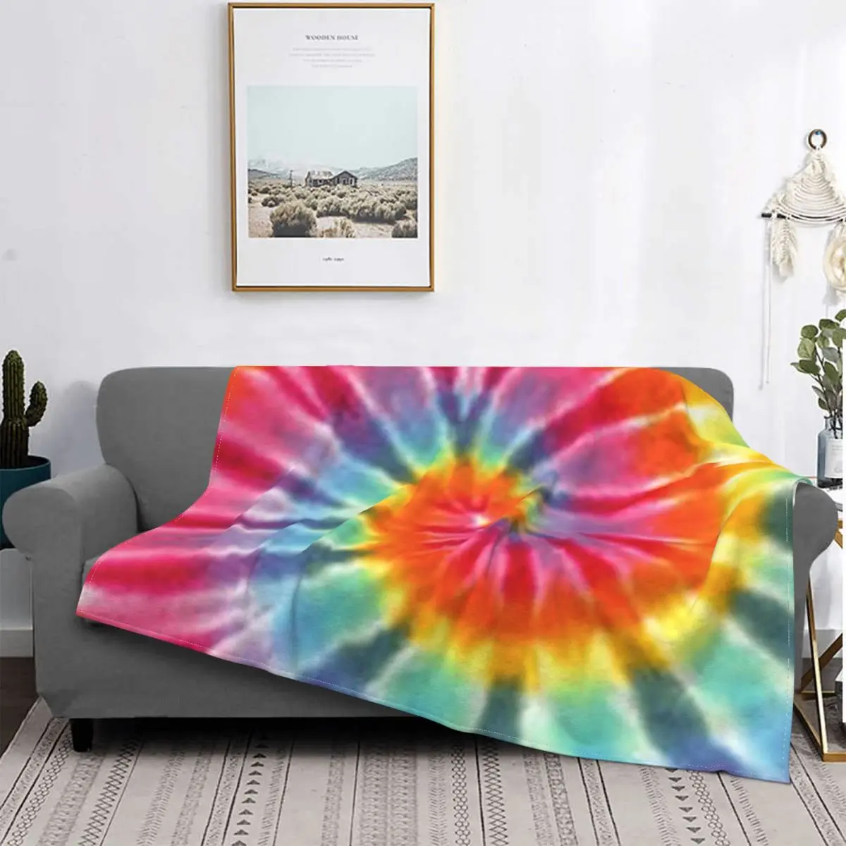 

Manta Tie-Dye, colcha a cuadros para cama, sofa, cama, Sudadera con capucha