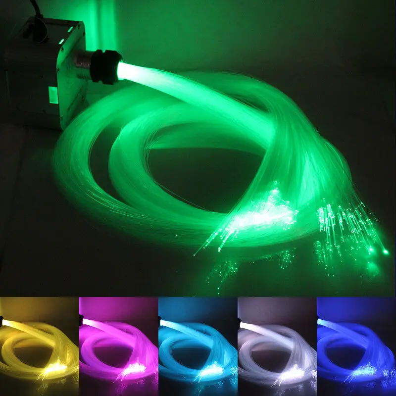 32 Вт RGB Мерцание светодиодный оптоволоконный светильник двигателя Алюминий 28key RF