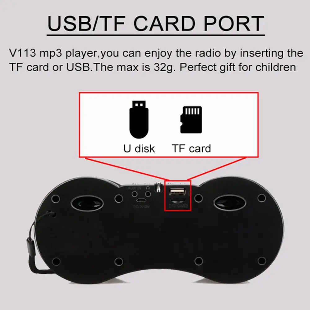 Tivdio камуфляж Стерео FM Радио USB/TF с Динамик MP3 музыкальный плеер с Дистанционное управление приемник Радио F9203M