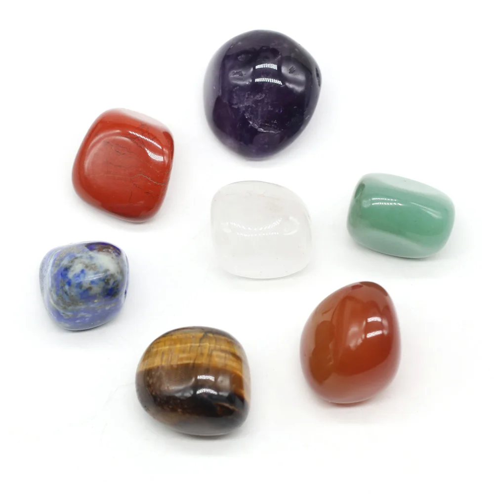 

Natural Stone Loose Beads Irregular 7 Chakra Healing Amethysts Crystal Tiger Eye Lapis Lazuli Wine Stone Charms for Soft Spirit