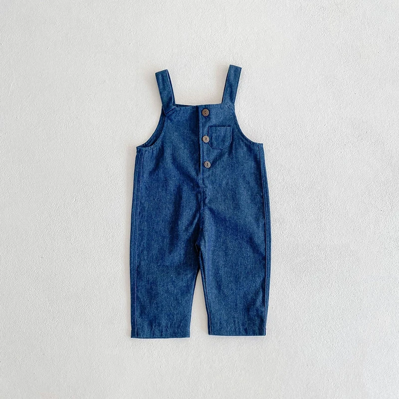 2022 Spring New Baby Denim Overalls Fashion Children Suspender Trousers Baby Boy Girl Clothes Cotton Pant 0-24M dungarees garcon