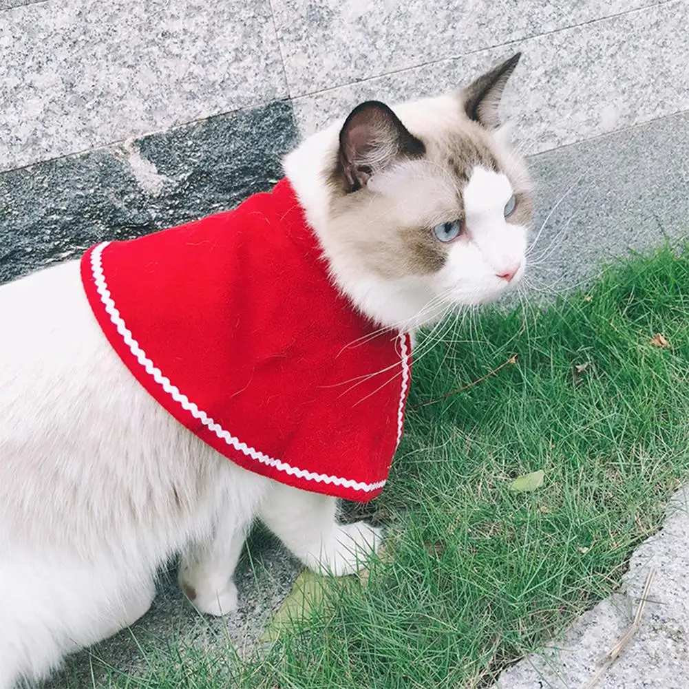 

3PCS Cute Pet Christmas Costume Exquisite Cloaks Scarf Hat For Cat Dog Pet New Year Clothes Creative Gift For Puppy Kitten