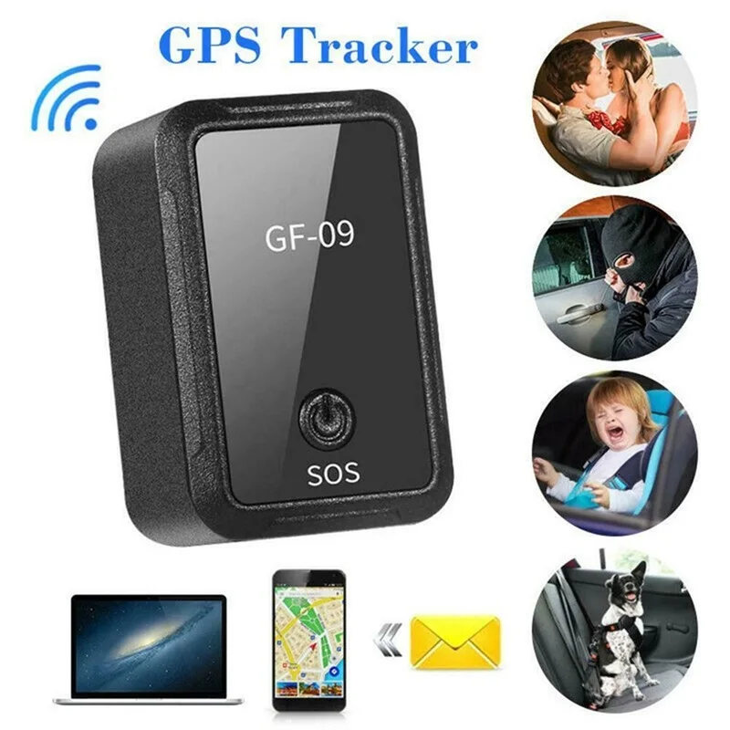 

Mini GF09 GPS Tracker Car Bike Locator Real Time Tracking Location Voice Recording Anti-lost Positioner Device for Child Pet Dog