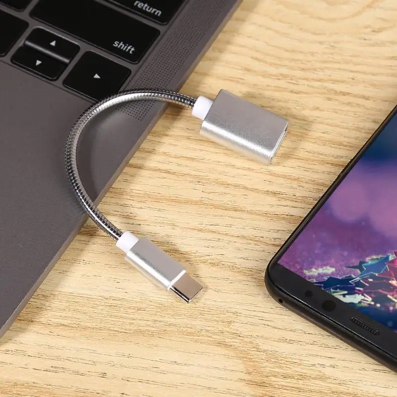 Портативный 14,5 см USB C адаптер для телефона OTG кабель type C штекер для USB2.0 Женский кабель для передачи данных Подключение периферийных устройств, таких как U диск, мышь