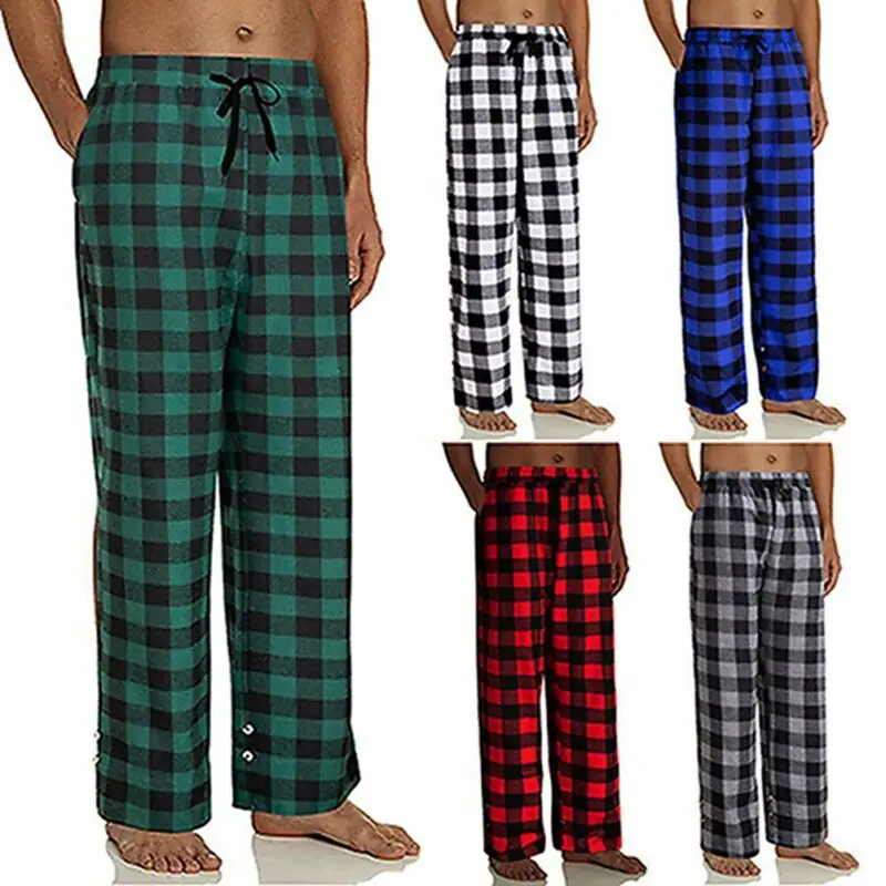 

Мужские пижамные штаны PJ's в клетку тартан спортивные штаны, одежда для сна, S-XXL