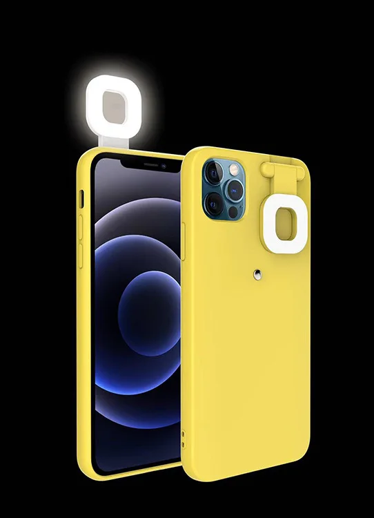 

Mobile Phone Case Light for Iphone12 Beauty Light Selfie Live Broadcast Ring Flashing Mobile Phone Case Protective Shell