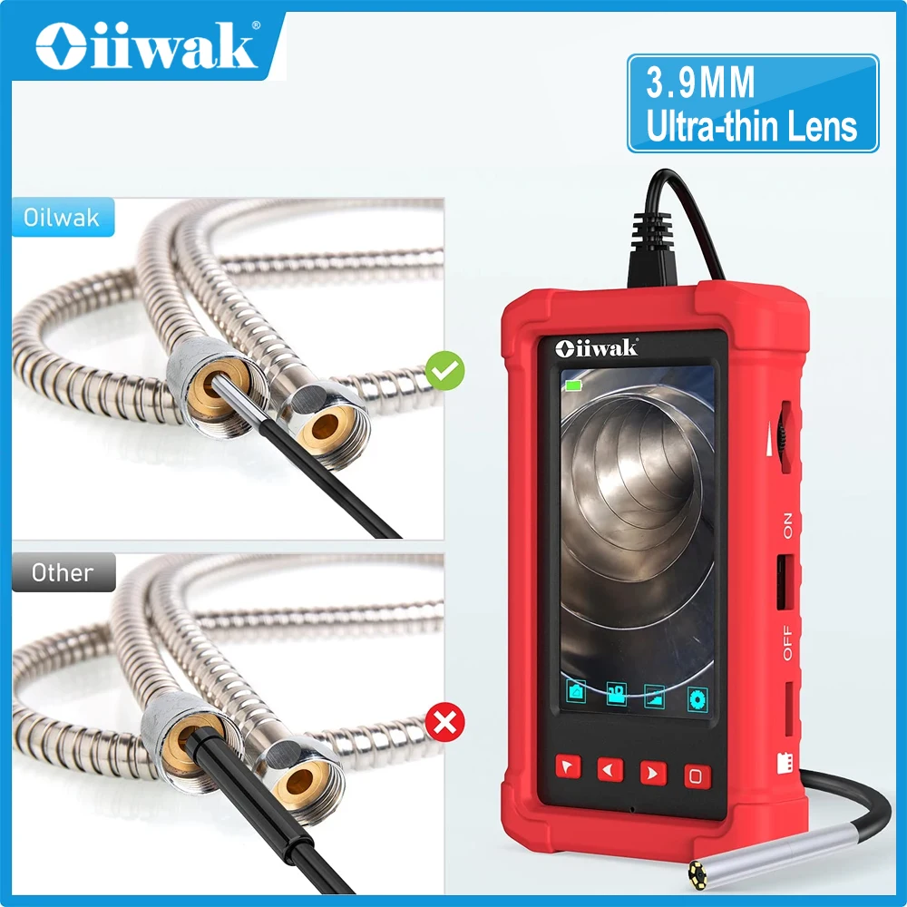 

Oiiwak Mini Camera Endoscope 3.9mm Lens 1080P IP68 Waterproof Snake Inspection Endoscope Camera For Car Sewer Plumbing