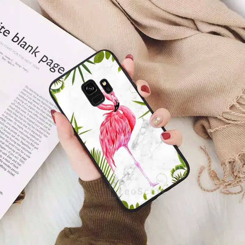 

rainforest flamingos leaves pink Phone Case For Samsung Galaxy S5 S6 S7 S8 S9 S10 S10e S20 edge plus lite