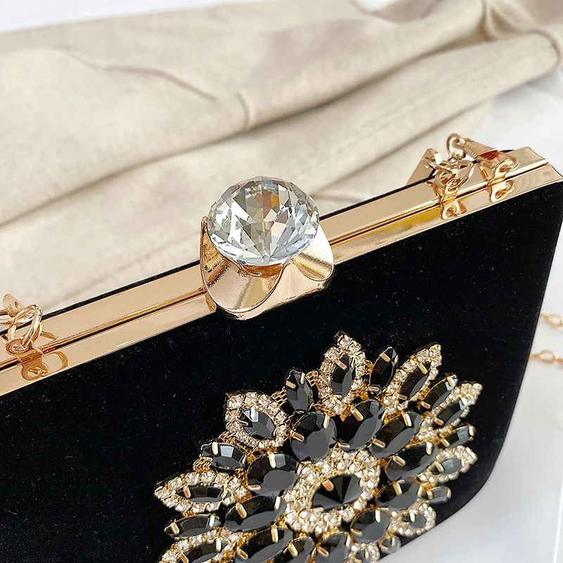 Роскошные женские вечерние сумки-клатчи со стразами женская свадебная сумка