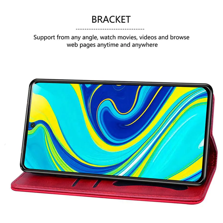 Чехол-книжка для Xiaomi Poco X3 NFC Redmi 9A 9 T 8 8A 7 7A Pro кожаный | Мобильные телефоны и
