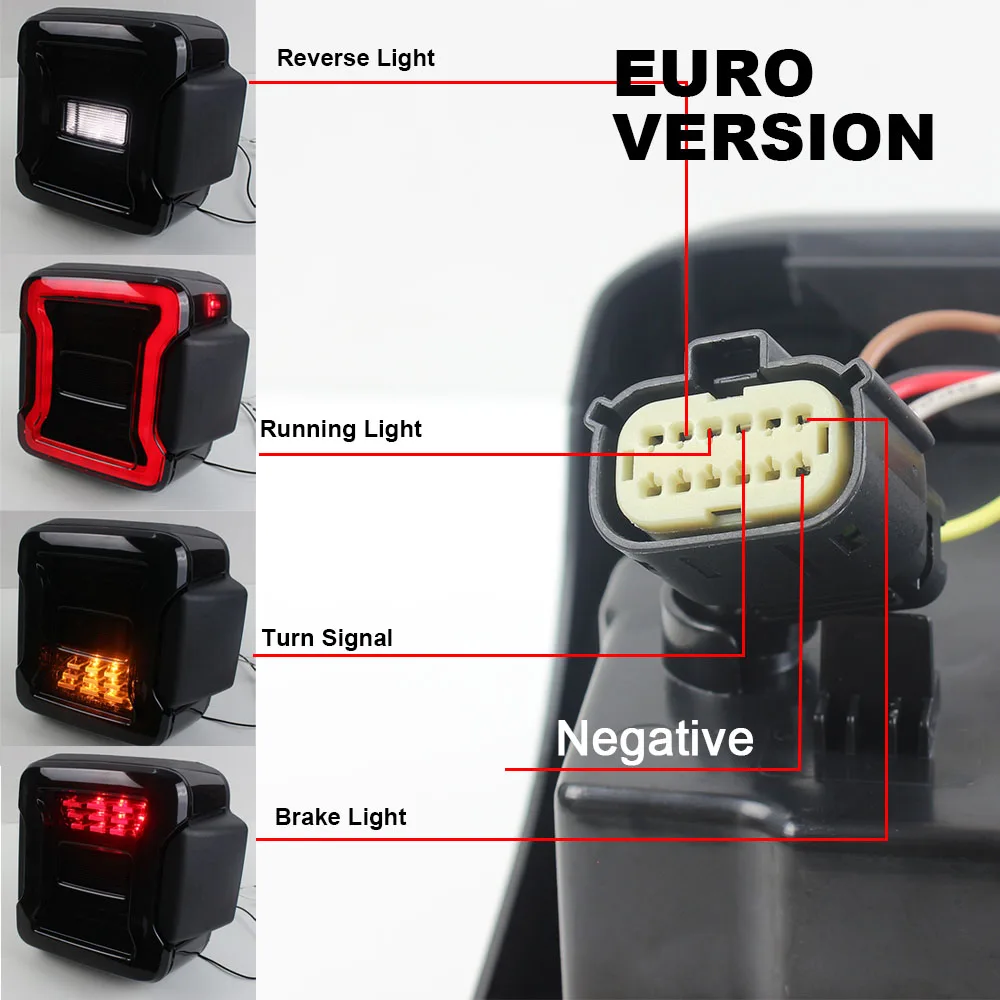 Для Jeep JL аксессуары Копченый светодиодный задний фонарь светильник s для Wrangler JLU