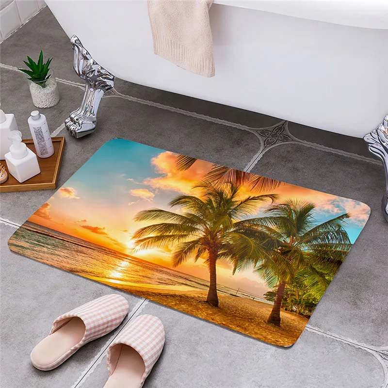 Кокосовое дерево входная дверь коврик дверной нескользящий для ног домашний