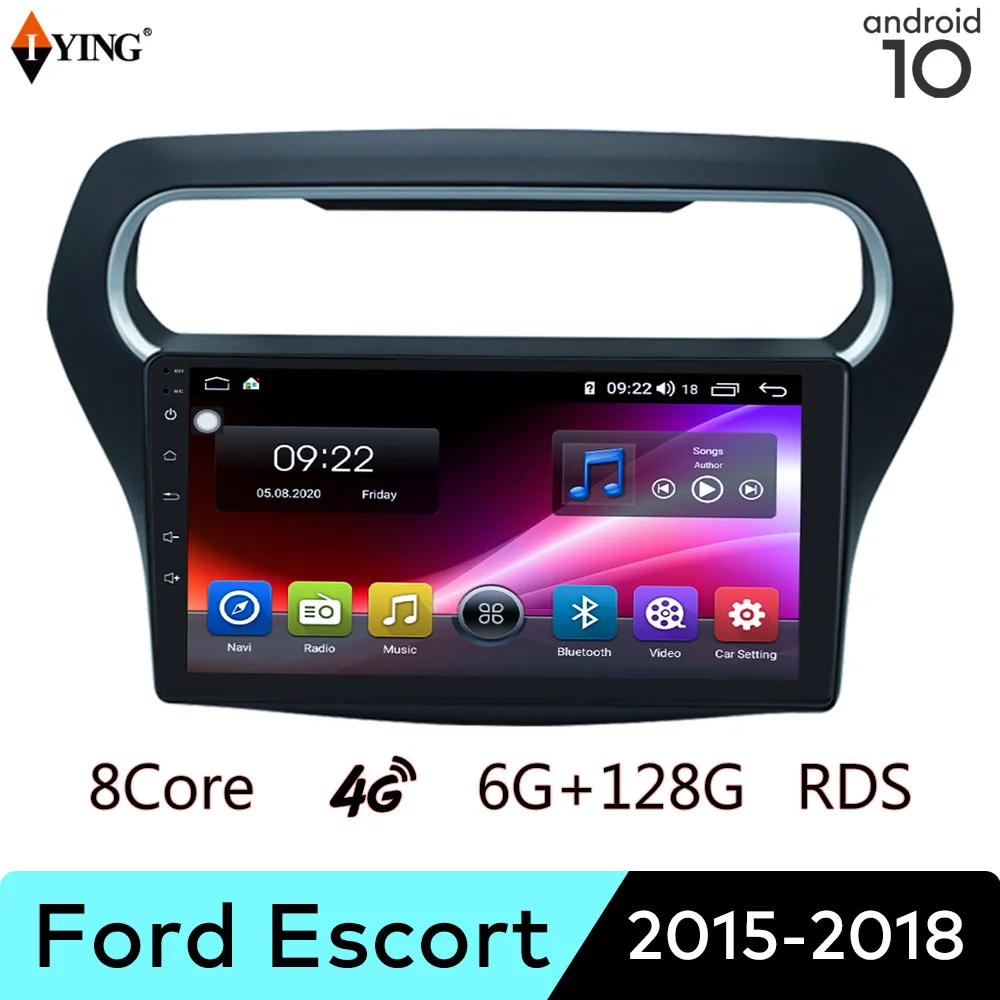 

IYING Wireless Carplay For Ford Escort 2015-2018 Car Radio Multimedia Video Player Navigation GPS DSP Android 10 No 2din dvd