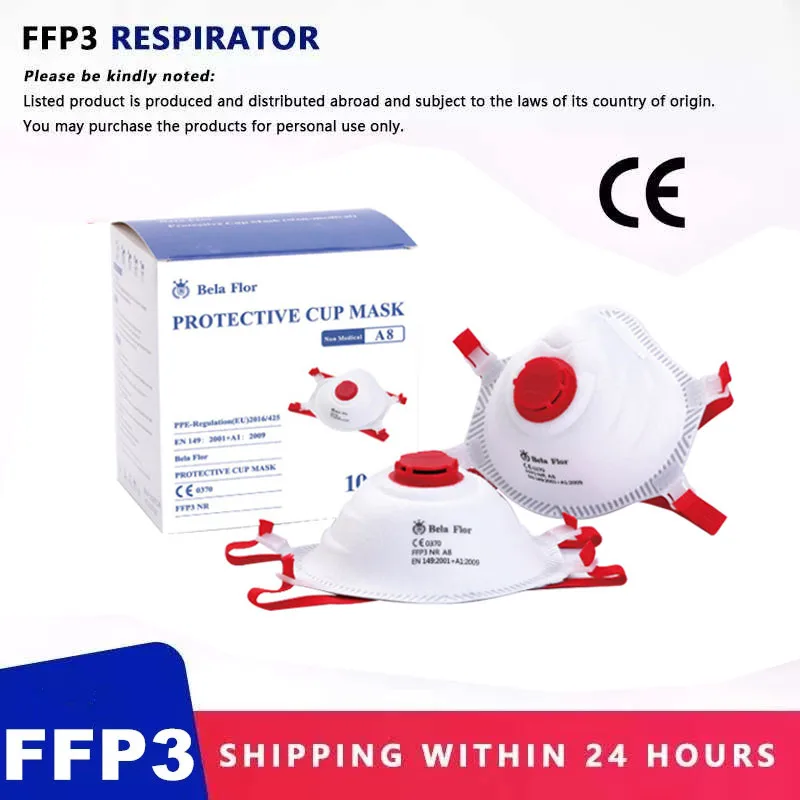 Респиратор FFP3 с дыхательным клапаном для взрослых безопасная Гигиеничная