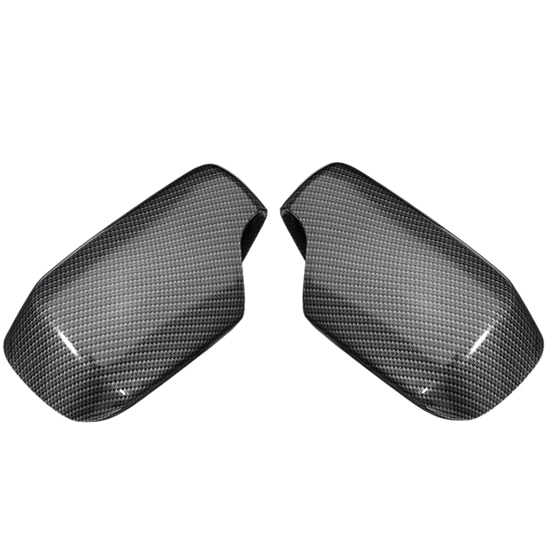 

1 Pair Rearview Mirror Covers Carbon Fiber Pattern Caps Replacement For Bmw E46 1998-2005 51168238376 51168238375